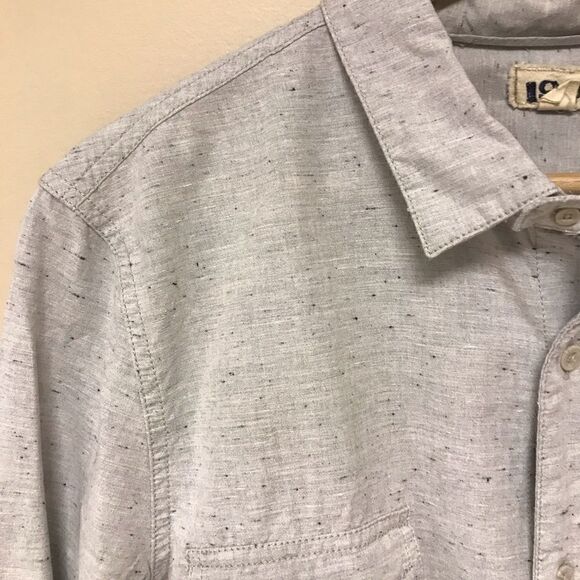 👠1901 men’s grey speckled button down. Size XL - Picture 2 of 5